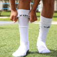 White Pro Knee-High Grip Socks for Kids