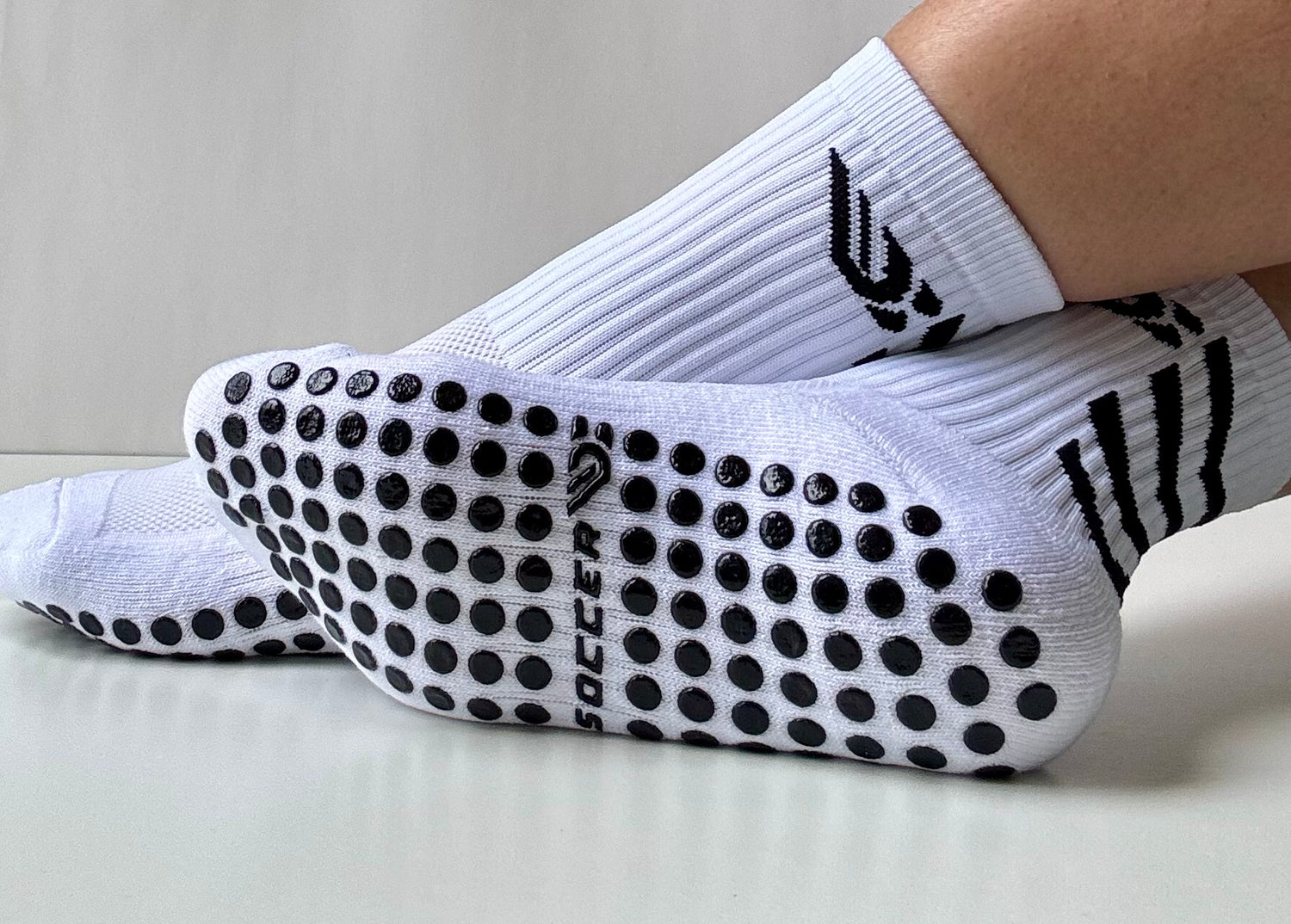 Champion Steps™ White Grip Socks