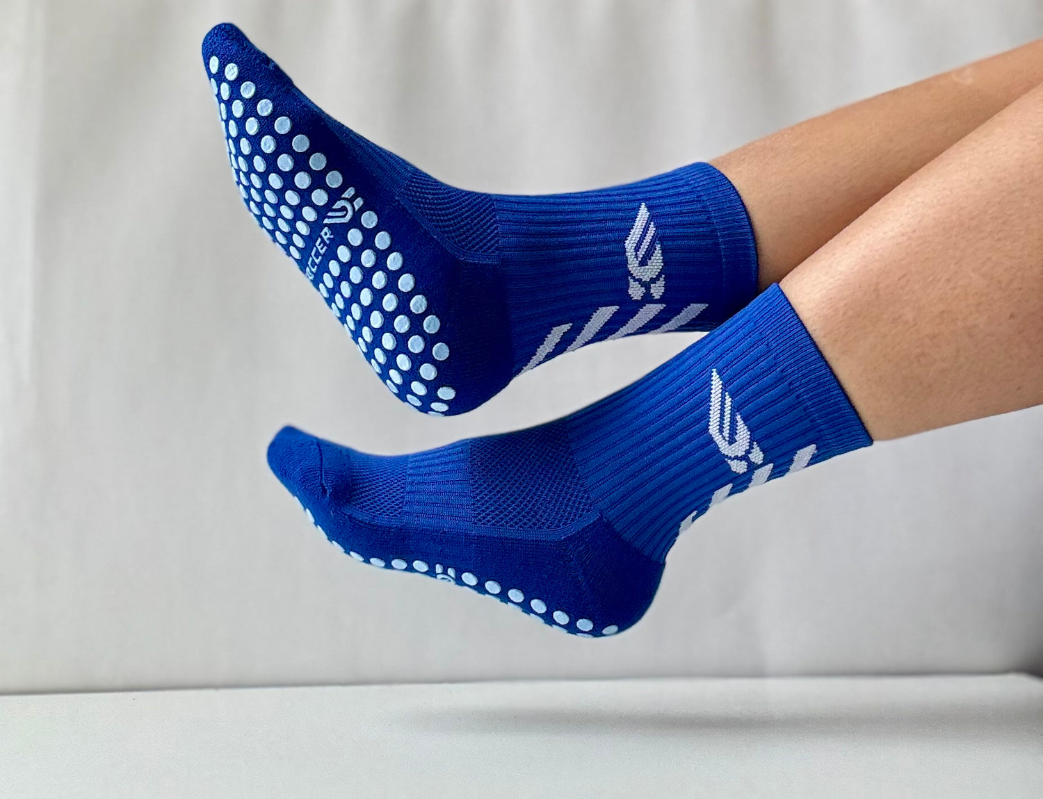 Champion Steps™ Blue & White Grip Socks