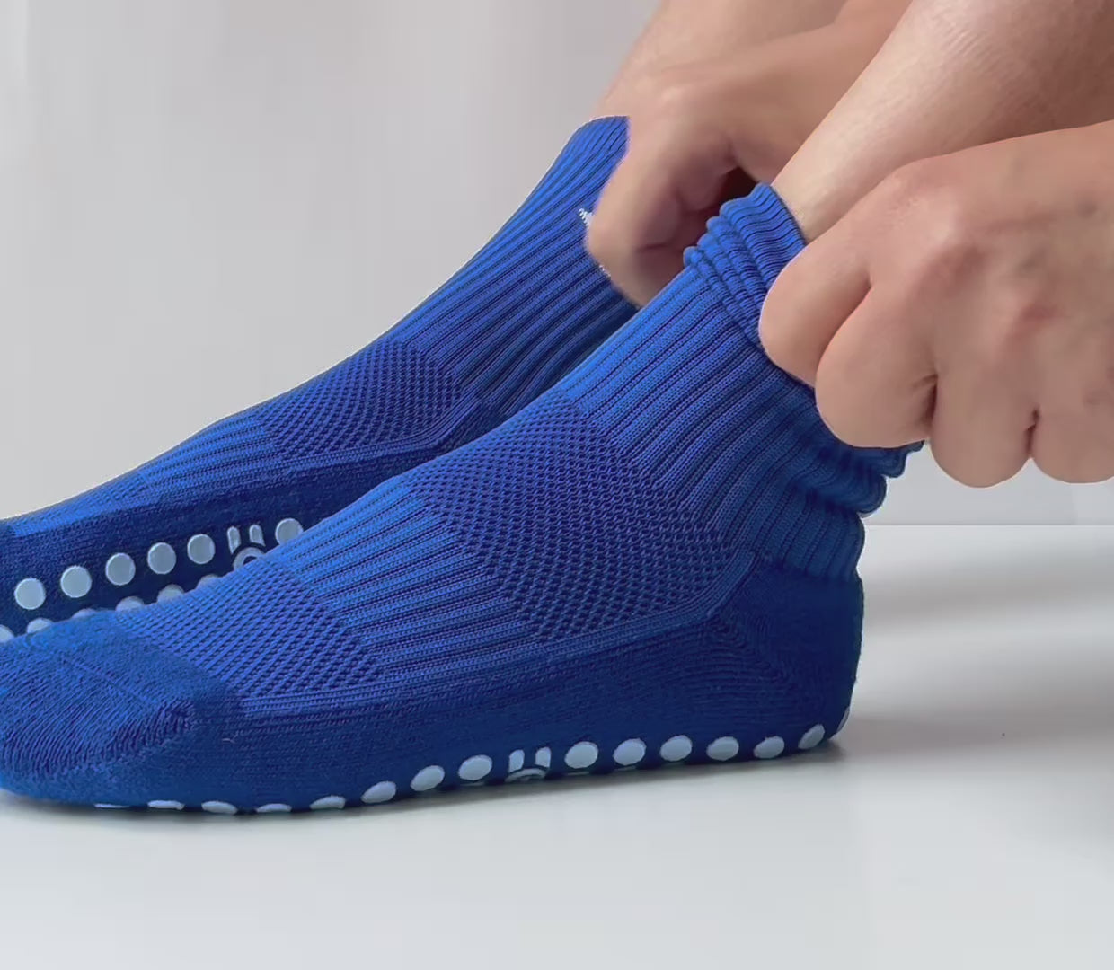 Champion Steps™ Blue & White Grip Socks